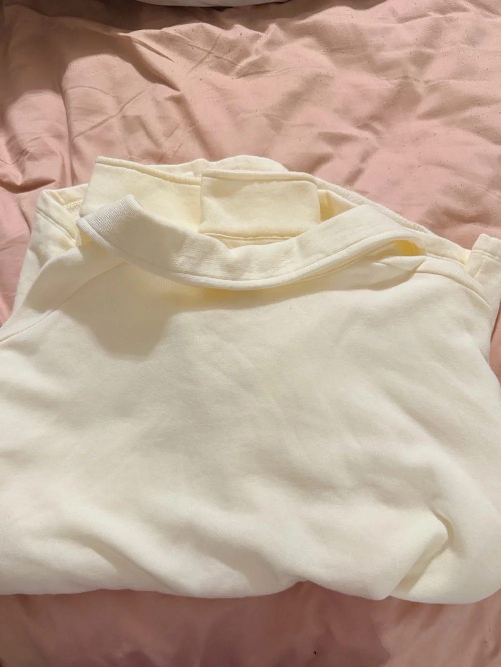 PINK Victoria's Secret Cream Button-Up Long Sleeve Shirt